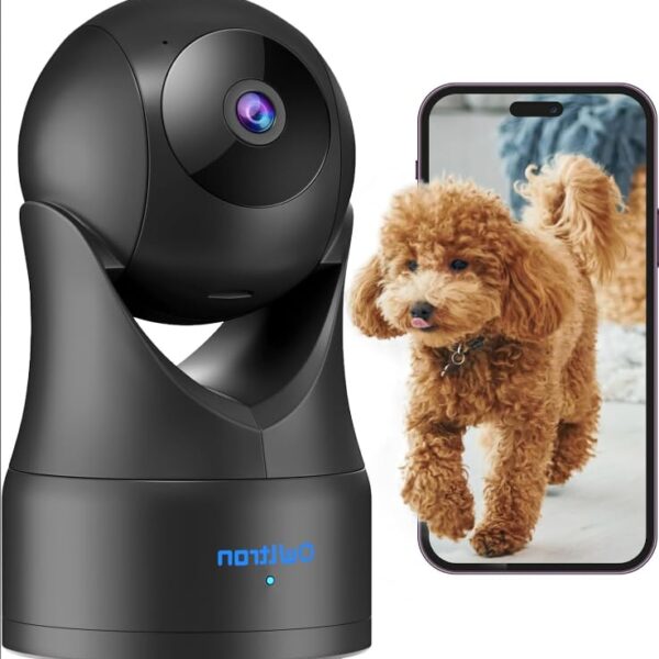 owltron 1080P WLAN Überwachungskamera innen – 360° Bewegungserkennung & Nachtsicht für Babys & Haustiere