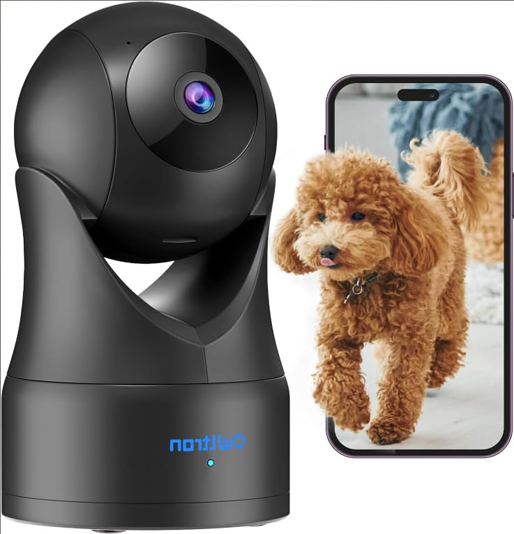 owltron 1080P WLAN Überwachungskamera innen – 360° Bewegungserkennung & Nachtsicht für Babys & Haustiere