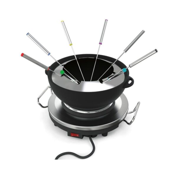 Riviera & Bar QFD340 Fondue-Stövchen Gusseisen – 1000W für bis zu 8 Personen