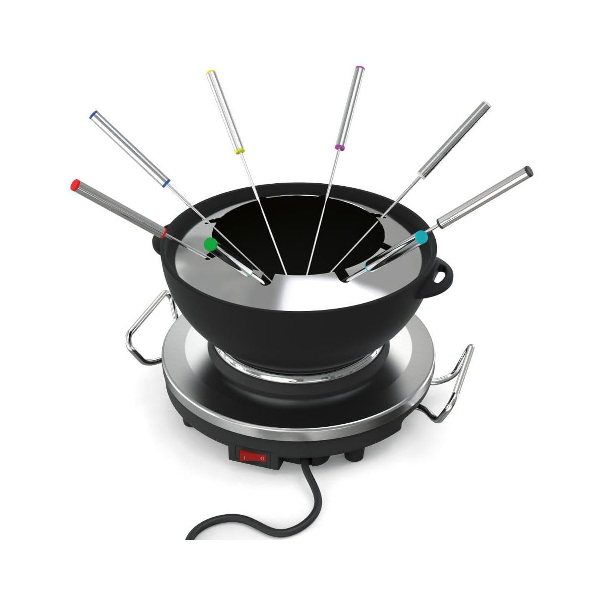 Riviera & Bar QFD340 Fondue-Stövchen Gusseisen – 1000W für bis zu 8 Personen