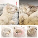 Fashionapple Katzenbett Höhle – Flauschiges Plüsch-Donut mit Kapuze für Katzen & Welpen – Bild 7
