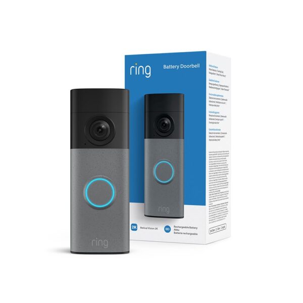 Ring Battery Video Doorbell 2K – Kabellose Videotürklingel mit 6x-Zoom & Retinal 2K