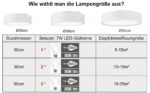 Zedelmaier Deckenlampe Ø38cm mit Leinenstoff – Moderne Deckenleuchte für alle Räume – Bild 3