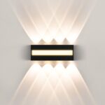 LED Wandleuchte Up-Down 12W 1200lm IP65 – Warmweiss 3000K Aluminium für Innen & Aussen