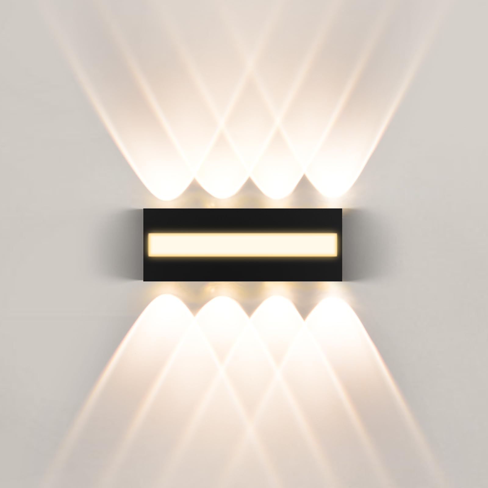 LED Wandleuchte Up-Down 12W 1200lm IP65 – Warmweiss 3000K Aluminium für Innen & Aussen