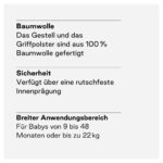 Jane Catch Baby Hüfttrage 9-48 Monate – Ergonomische Babytrage aus 100% Baumwolle – Bild 6