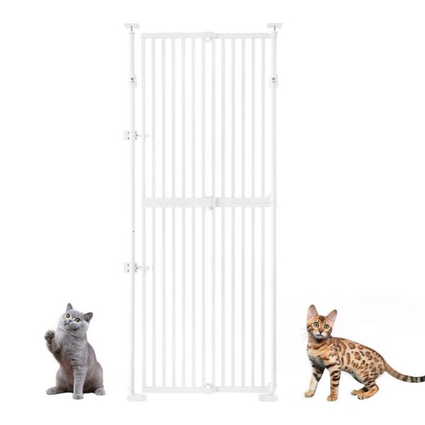 unipaws Katzenschutzgitter 190 cm – Automatisch schliessend, ohne Bohren, 53–86 cm