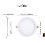 LVWIT 2er Pack LED Einbauleuchten 18W – Ultraslim Downlights 4000K Neutralweiss für niedrige Decken – Bild 4