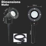 OMSEN LED Gartenstrahler 4er Set mit GU10 7W – Warmweiss Gartenleuchte IP67 Wasserdicht – Bild 3