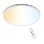 ONDTA LED Deckenlampe 45W, 6700lm, dimmbar 2700K–6500K mit Fernbedienung & IP44