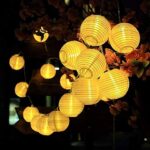 Bawoo Solar Lichterkette 6m mit 30 LED Laternen – Warmweiss Gartenbeleuchtung IP65 – Bild 3