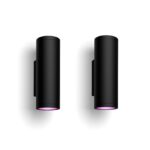 Philips Hue Appear White and Color Ambiance – Smart LED-Wandleuchte Außen, 2er Pack