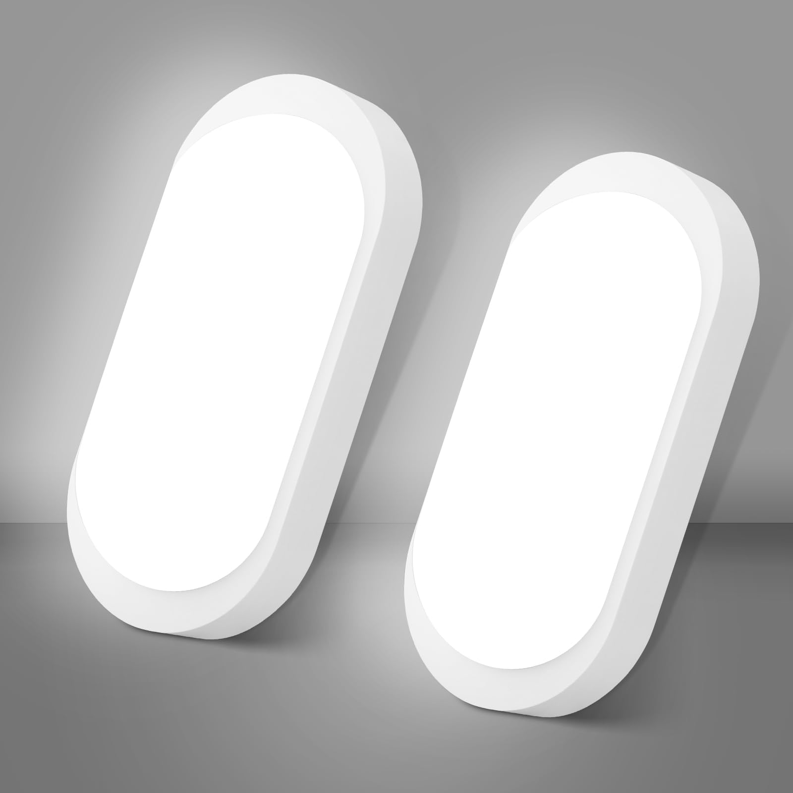 GOOSKI 2er Set LED Feuchtraumleuchte 18W 1800LM IP65 – Neutralweiss 4000K für Innen & Aussen