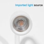 SENFAY LED Wandleuchte mit Wireless Charger & USB – Leselampe Schlafzimmer 360° Schwanenhals – Bild 8