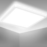B.K.Licht LED Deckenleuchte 29x29 cm mit indirektem Licht – Badezimmer Deckenlampe IP44