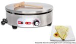 Beeketal BC40-1R Profi Crepes Maker – 400 mm Gusseisen Platte, 50-300 °C, Edelstahl – Bild 5