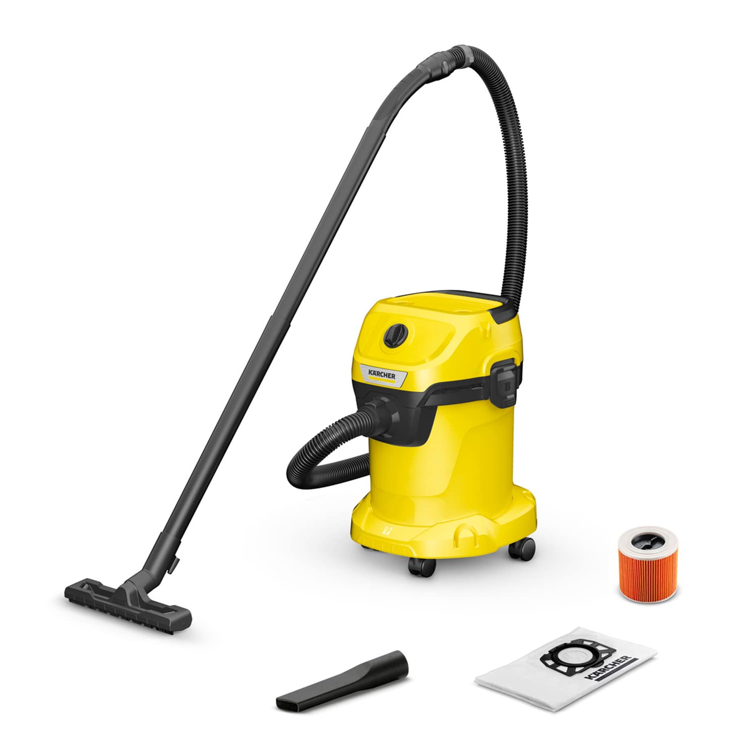 KÄRCHER WD 3 V-17/4/20 Nass-Trockensauger – 1.000 W Mehrzwecksauger mit Patronenfilter