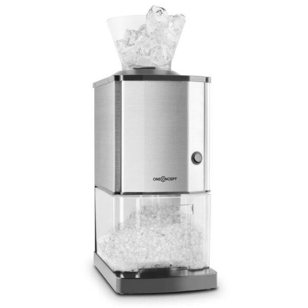 Oneconcept Crushed Ice Maschine – Elektrischer Eiscrusher mit 15 kg/h Produktionskapazität