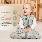 Yoofoss Winterschlafsack Baby 2.5 Tog 78cm – Wärmeschlafsack aus Bio-Baumwolle für 6-12 Monate – Bild 2
