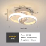 Goeco LED Deckenleuchte 22W 3000K – Modernes Warmweiss Doppelring Design für Wohnräume – Bild 3