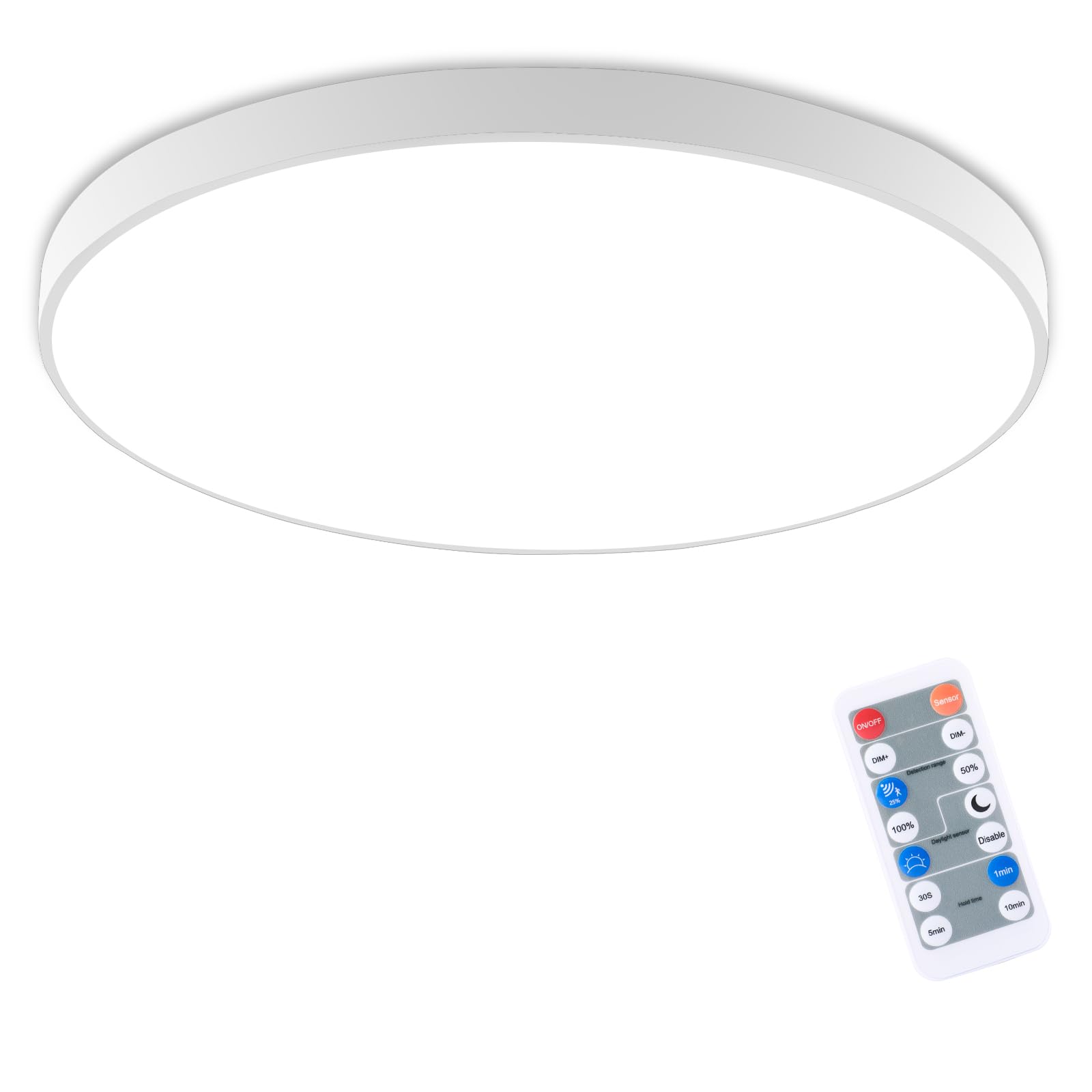 Oraymin LED Deckenlampe 22cm mit Radar-Bewegungsmelder – 1800LM 18W IP54 für Innen