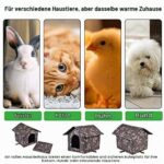 Winterfestes Katzenhaus Grösse L mit abnehmbarem Kissen – Wasserdichtes Outdoor Haustierhaus – Bild 3