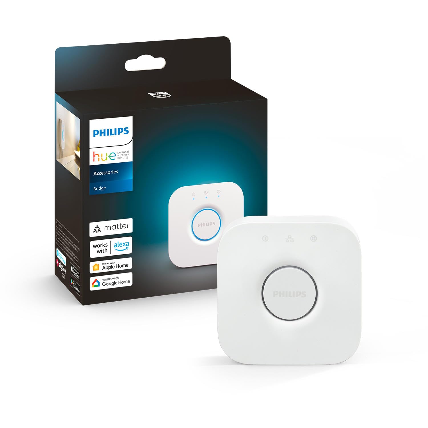 Philips Hue Bridge – Intelligente Steuerzentrale für bis zu 50 Smart-Home-Leuchten