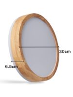 Baerolc LED Deckenleuchte Holz 30cm – 24W Warmweiss für Schlafzimmer & Küche – Bild 5