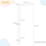 Babykajo Betthimmel Stange – Universelles Metallgestell für Babybetten – Bild 3