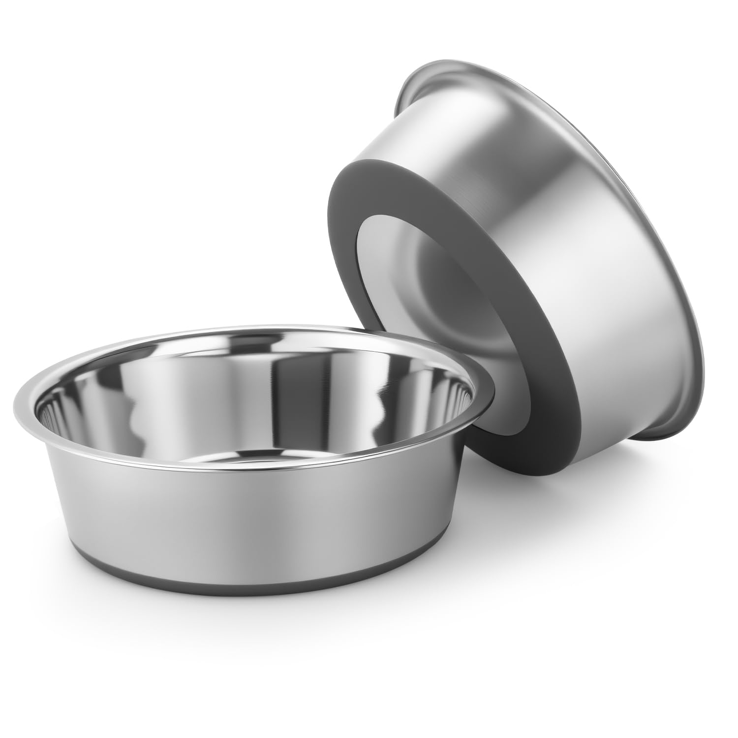 Zaxiva Hundenapf Edelstahl 2er-Set 1750ml – Rutschfest & Spülmaschinenfest für Mittelhunde