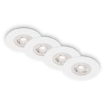 BRILONER 4er Set LED Einbauleuchten IP44 – Ultraflach 25mm für Bad & Wohnräume