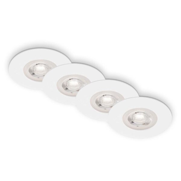 BRILONER 4er Set LED Einbauleuchten IP44 – Ultraflach 25mm für Bad & Wohnräume
