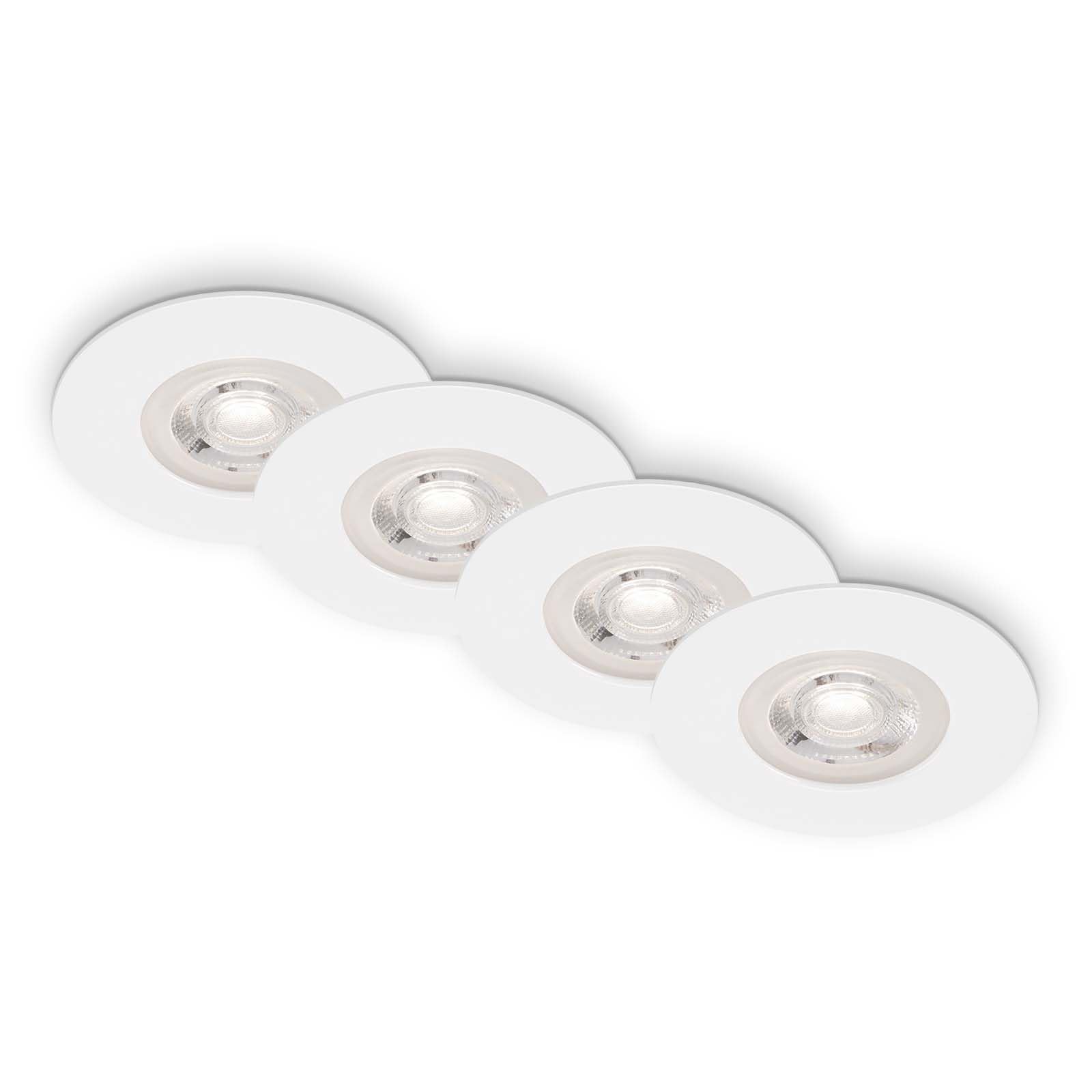 BRILONER 4er Set LED Einbauleuchten IP44 – Ultraflach 25mm für Bad & Wohnräume
