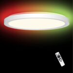 Aulaiyi LED Deckenleuchte 50cm, 36W RGB Dimmbar – Fernbedienung & Farbwechsel