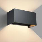 vatato LED Wandleuchte 24W 3000K – Aluminium Aussenleuchte IP65 mit verstellbarem Abstrahlwinkel