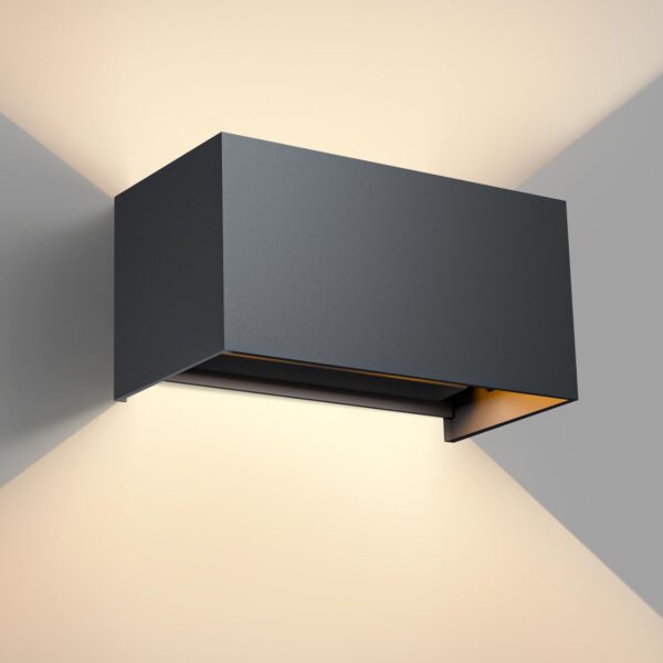 vatato LED Wandleuchte 24W 3000K – Aluminium Aussenleuchte IP65 mit verstellbarem Abstrahlwinkel
