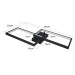 CBJKTX LED-Deckenleuchte 60 cm mit Dimmbar & Fernbedienung – Modernes Wohnzimmer Schlafzimmer – Bild 4