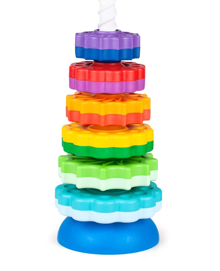 FANCY 40 cm Stapelpyramide mit Spiralgewinde – Motorik-Spielzeug für Babys ab 1 Jahr