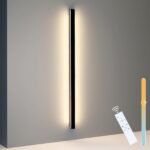 ZMH LED Wandlampe 100cm Schwarz Dimmbar 15W – Modern Up Down Flurlampe