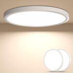YiLaie 2er Set LED Deckenleuchte Ø30cm 24W 2640lm – Flache Deckenlampe IP44 für Bad & Küche