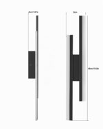 Oraymin LED Wandleuchte 12W, 40cm – Modernes Liniendesign mit 3000K Warmweiss für Schlafzimmer & Wohnzimmer – Bild 8