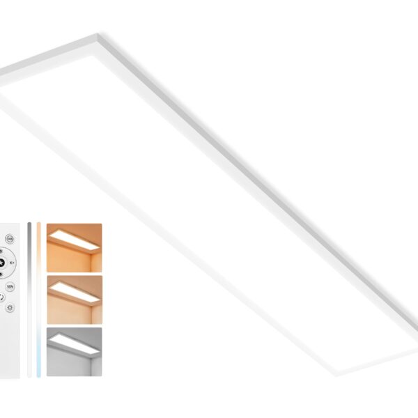 YindaLux LED Panel 120x30cm 40W 4000lm – Dimmbare Deckenleuchte mit Fernbedienung
