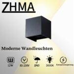 ZHMA 2er Set Wandleuchte 12W – Verstellbar Up & Down mit IP65 Wasserschutz – Bild 8