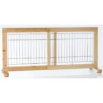 TRIXIE Hunde-Absperrgitter Kiefernholz 65–108 x 50 cm – Sicherheit für Welpen & kleine Hunde