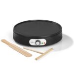MAXXMEE Crêpe Maker Ø 30 cm mit Holzzubehör – 1000W Antihaftplatte für perfekte Crêpes