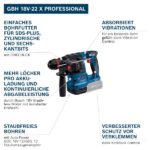Bosch Professional GBH 18V-22 X Akku-Bohrhammer – Kraftvolles 18V System mit L-BOXX – Bild 3