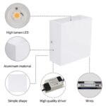 CHEVVY 2er Set LED Wandleuchte 7W 3000K – Moderne Innen- & Aussenwandlampe Aluminium – Bild 3