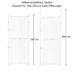unipaws Katzenschutzgitter 190 cm – Automatisch schliessend, ohne Bohren, 53–86 cm – Bild 3