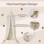Wonder Space Kinderbetthimmel Cremefarben – Moskitonetz & Baldachin für Babybett & Leseecke – Bild 3