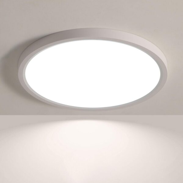 JDONG LED Deckenleuchte 54W Ø50cm – Flache Designleuchte Natürliches Weiss 4000K